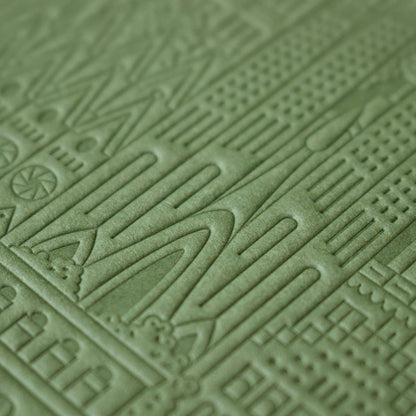 The Barcelona Notebook von The City Works – handgeprägtes Notizbuch im B6-Format