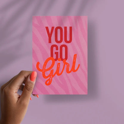 Postkarte│Du schaffst das, Girl│
