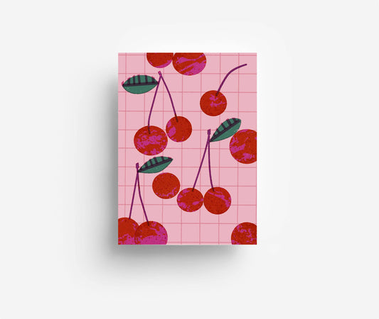 Postkarte Kirschen DIN A6
