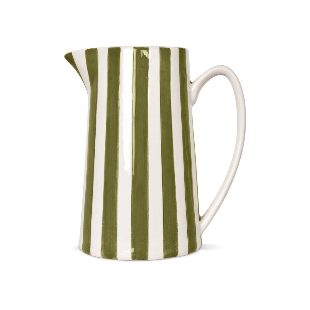 Krug Streifen gm khaki L17,8 T12,5 H21,3cm