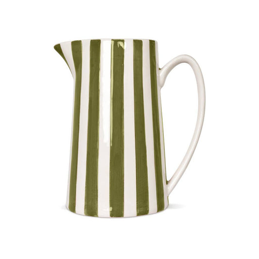 Krug Streifen gm khaki L17,8 T12,5 H21,3cm