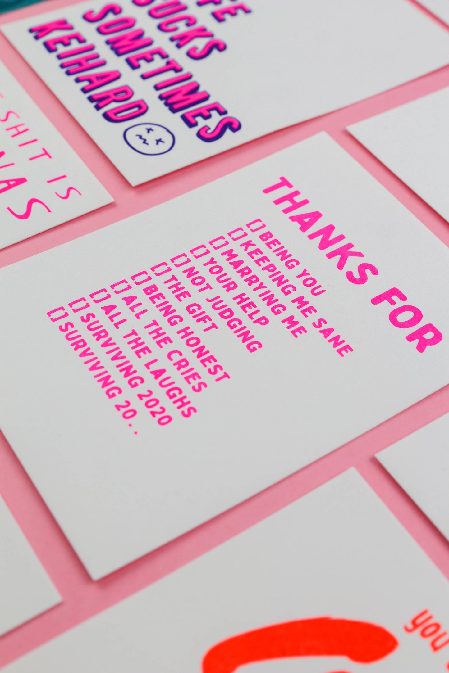 Postkarte „Thanks for being you, Marrying me“ von Studio Inktvis