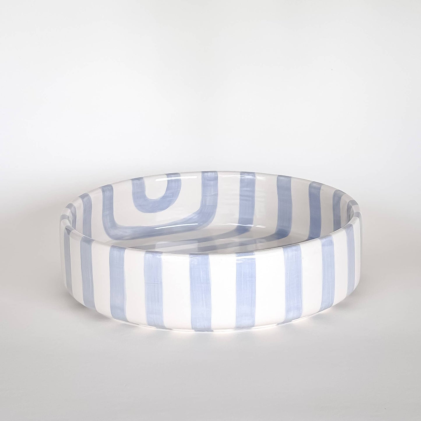 Schale gross  Stripes - morning azzurro