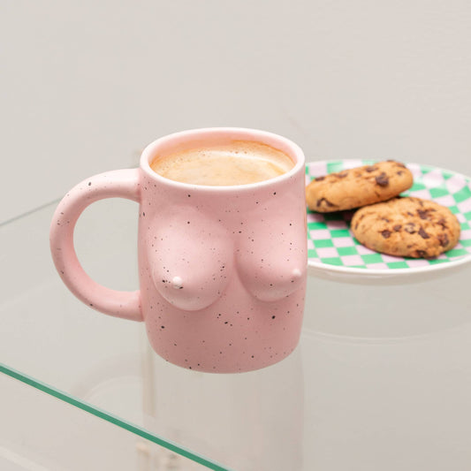 PINK ÄSTHETIK TITS BECHER - HANDGEMALT HF