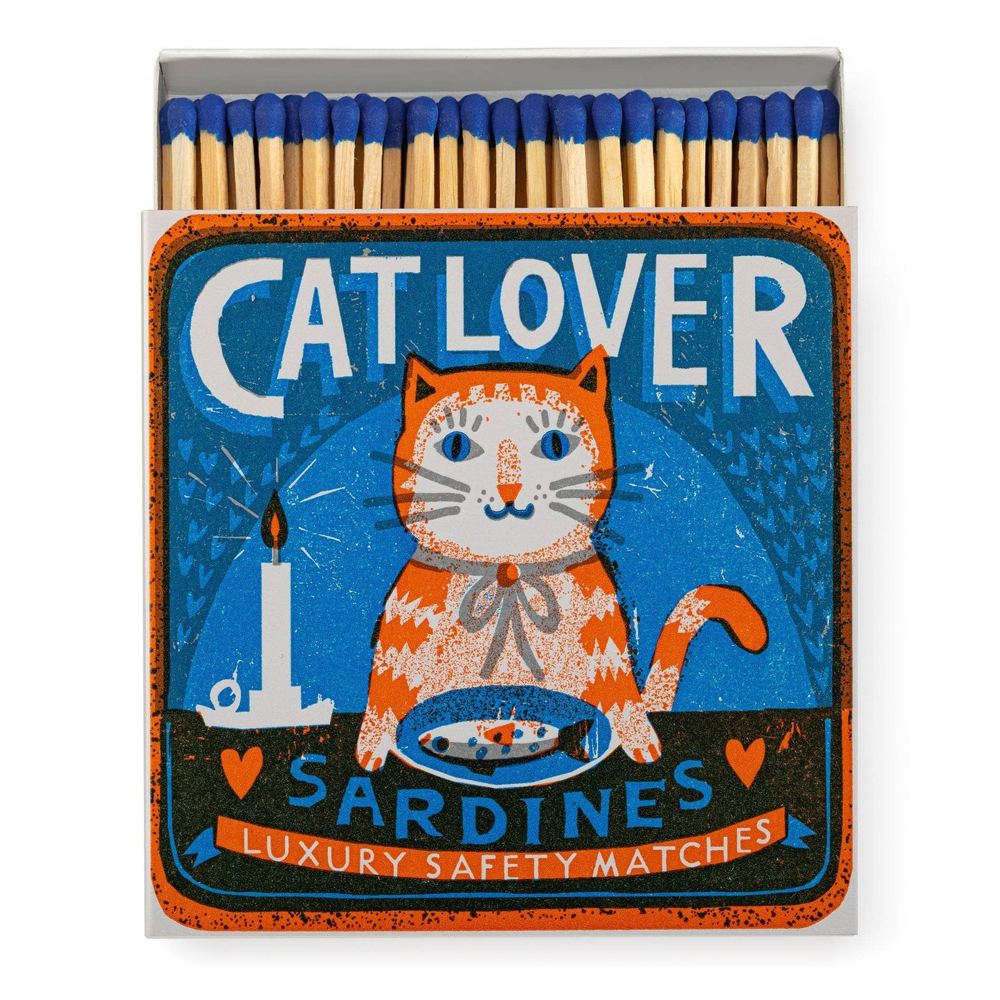 Cat Lover Sardinen | Quadratische Sicherheitszündhölzer