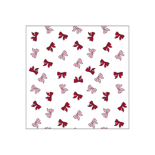 Rote Papierservietten mit Schleifen x20