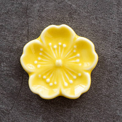 Gohobi Handgefertigte Keramik-Blumenornament Räucherstäbchenhalter