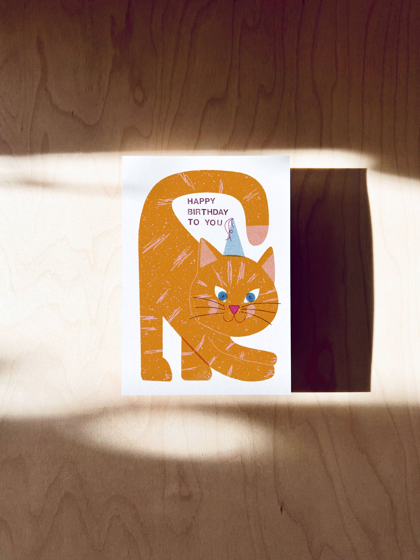 Geburtstags-Postkarte Katze DIN A6