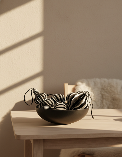 Zweifarbiger Papier-Christbaumschmuck monochrom