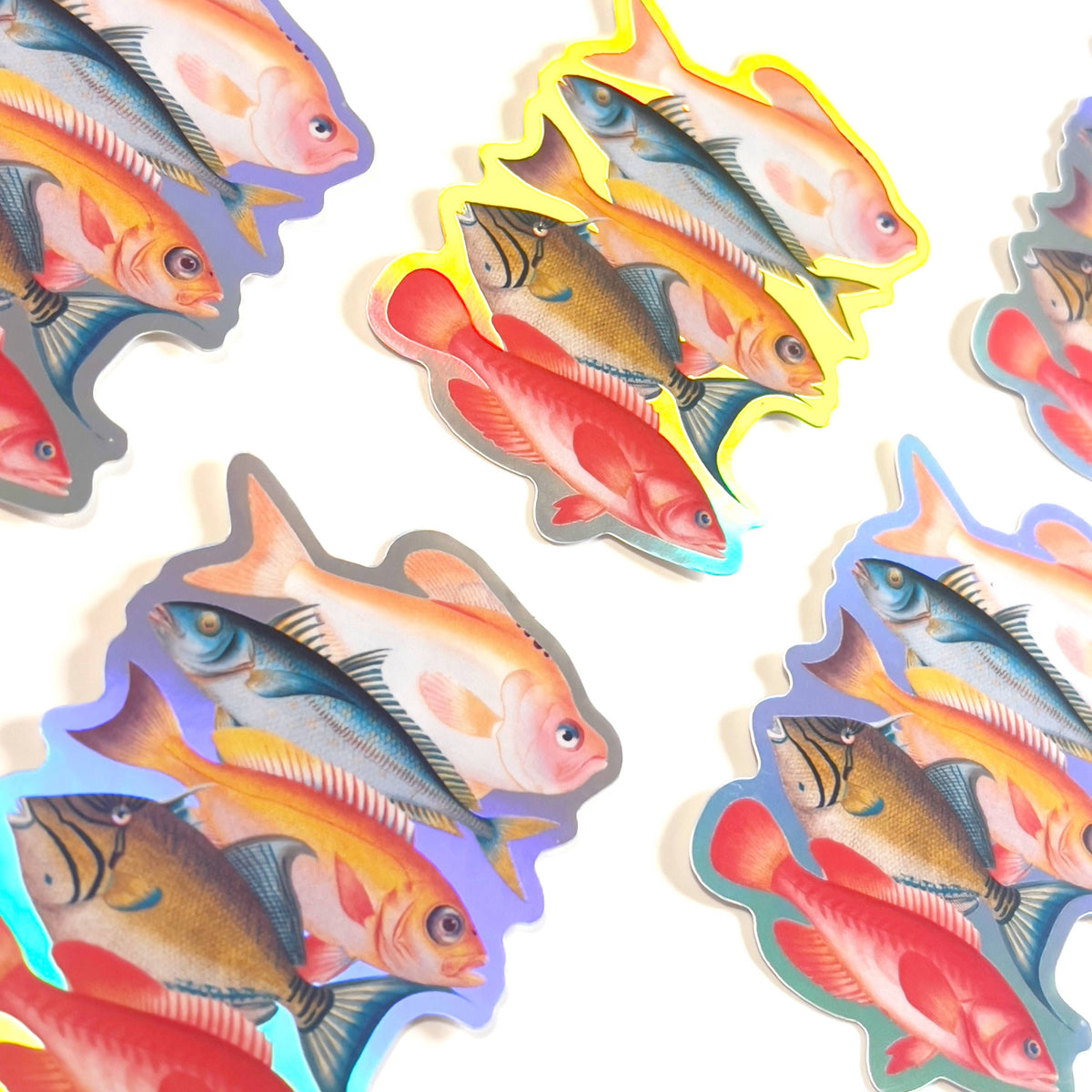Fische - Holografischer Vinyl Sticker