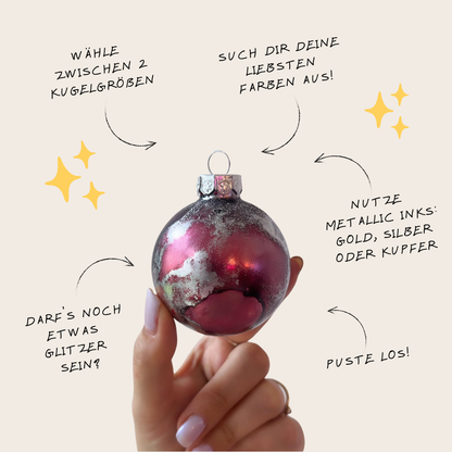 Alcohol Ink Weihnachtskugeln
