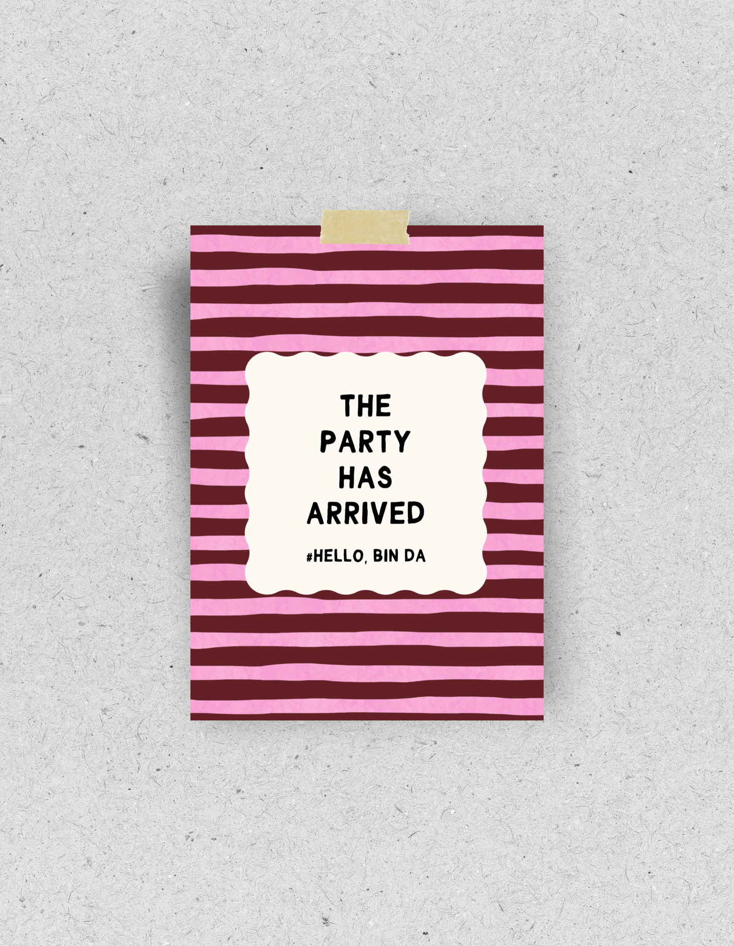Postkarte "The Party has arrived"