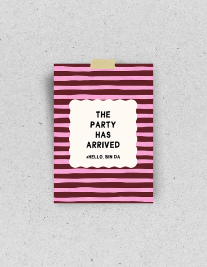 Postkarte "The Party has arrived"
