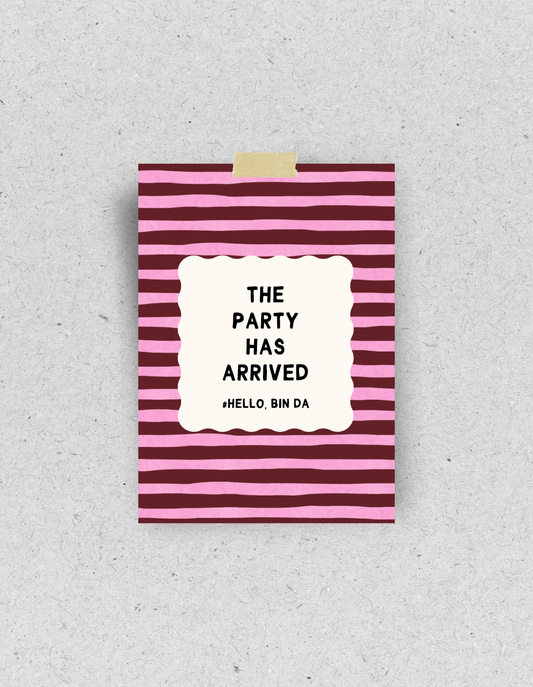Postkarte "The Party has arrived"
