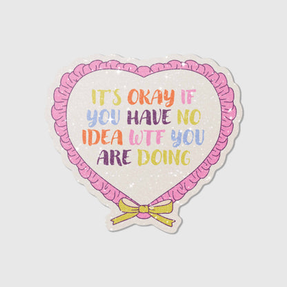 It's okay - Sand Glitzer Vinyl Sticker