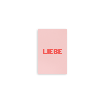 Mini-Postkarte - LIEBE rosa-rot