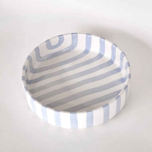 Schale gross  Stripes - morning azzurro