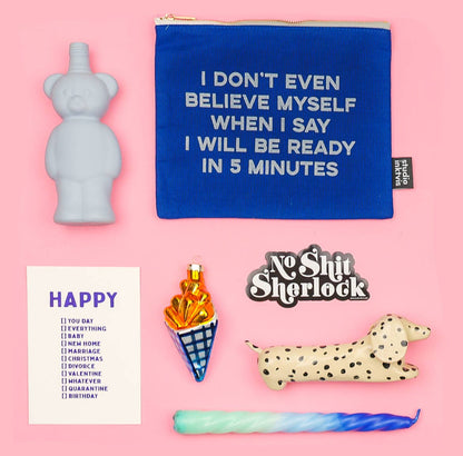 Happy you day Geburtstags-Postkarte „Whatever“ im Risograph-Druck