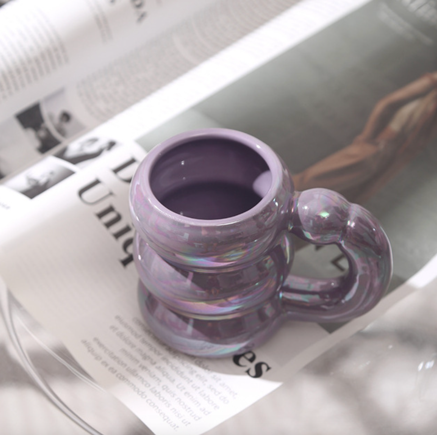 Keramische runde Bubble Mugs Kaffeetassen / Welle Tasse