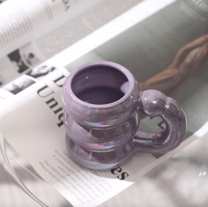 Keramische runde Bubble Mugs Kaffeetassen / Welle Tasse