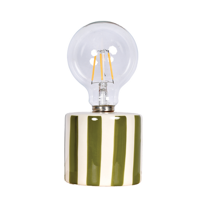 LED-Deko Rayure khaki, batteriebetrieben, Ø 8,8 H 17,5 cm