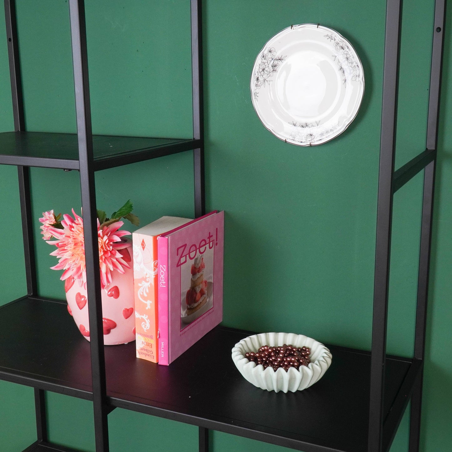 Schale - Gefaltete Schale - Keramik - Mint - 15x15x4,5 cm