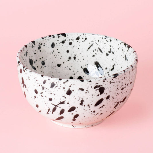 Keramik-Frühstücksschale Ø14 cm/Schwarz-Weiß GALAXIA