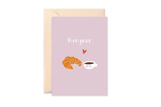 Karte „Bonjour Croissant“