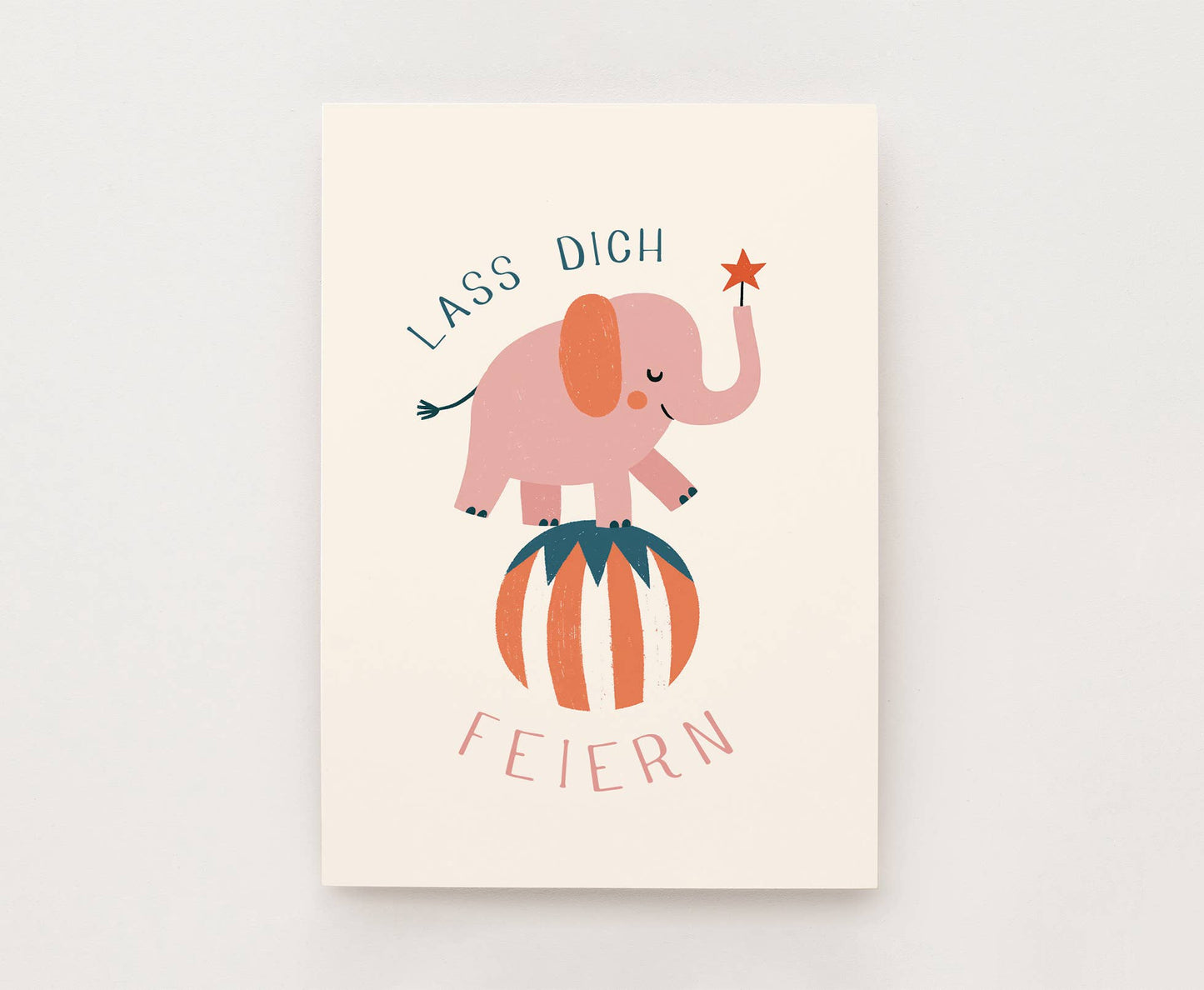 Kinder Karte - Zirkus Elefant