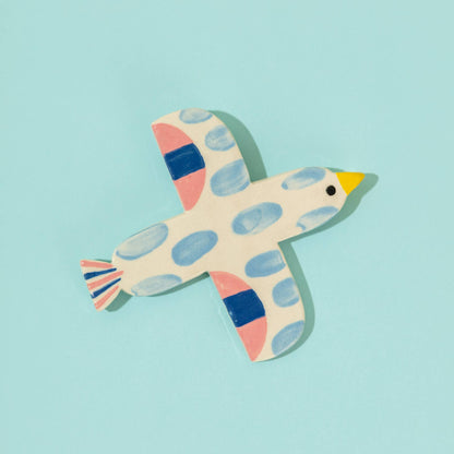 Vogel Babyblau / Keramik Hängend