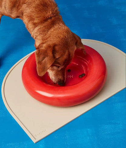 Weißer Keramiknapf für Hunde