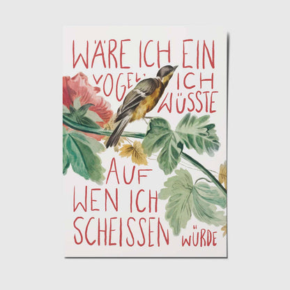 Wäre ich ein Vogel - A6 Postkarte 