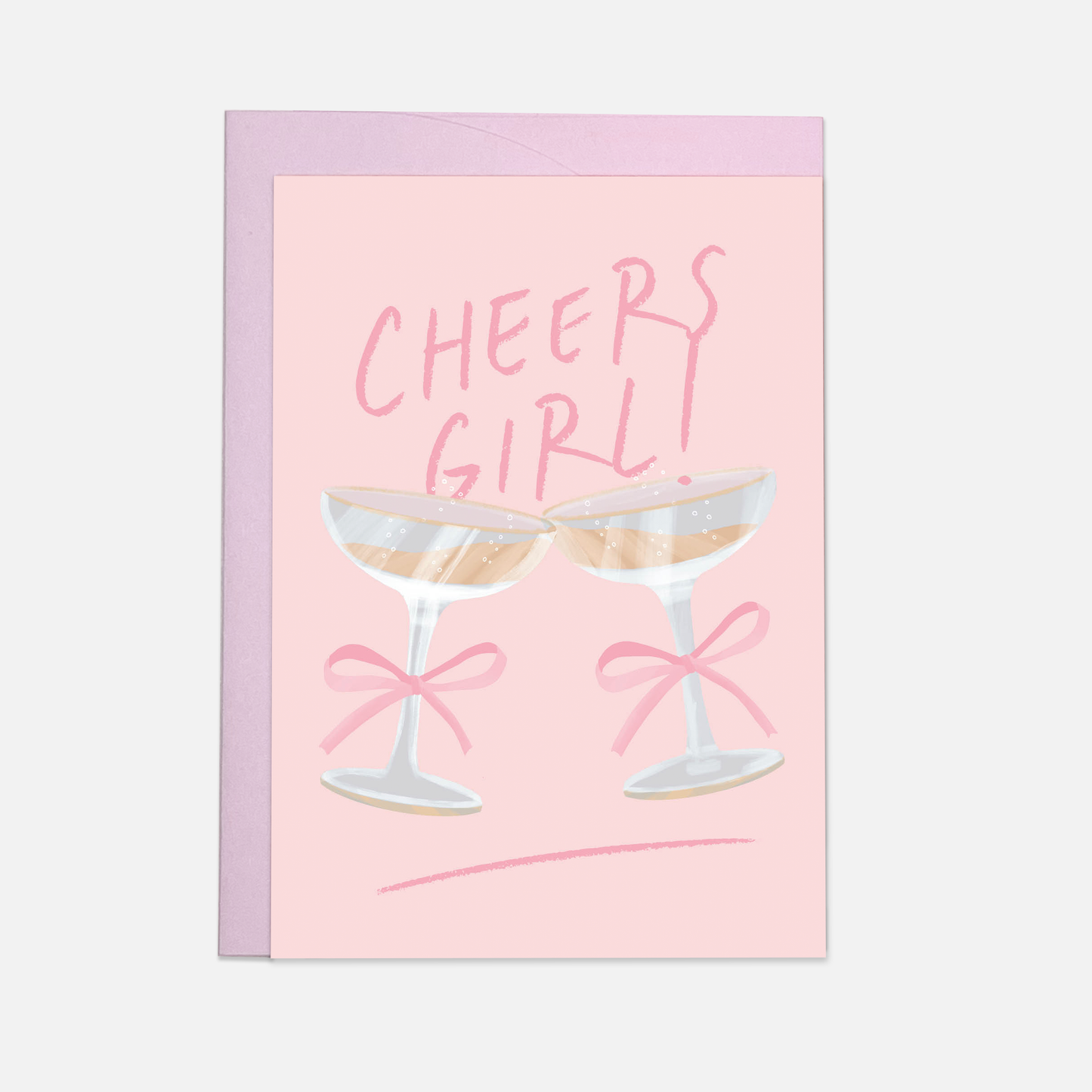 Cheers Girl-Grußkarte (auch auf Französisch): Einzel / French