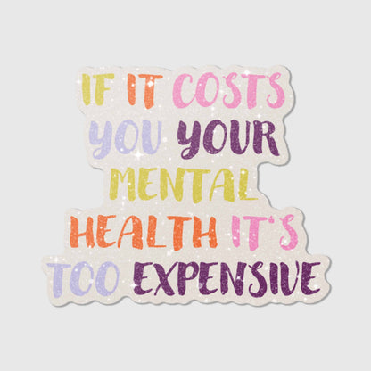 Mental health - Sand Glitzer Vinyl Sticker