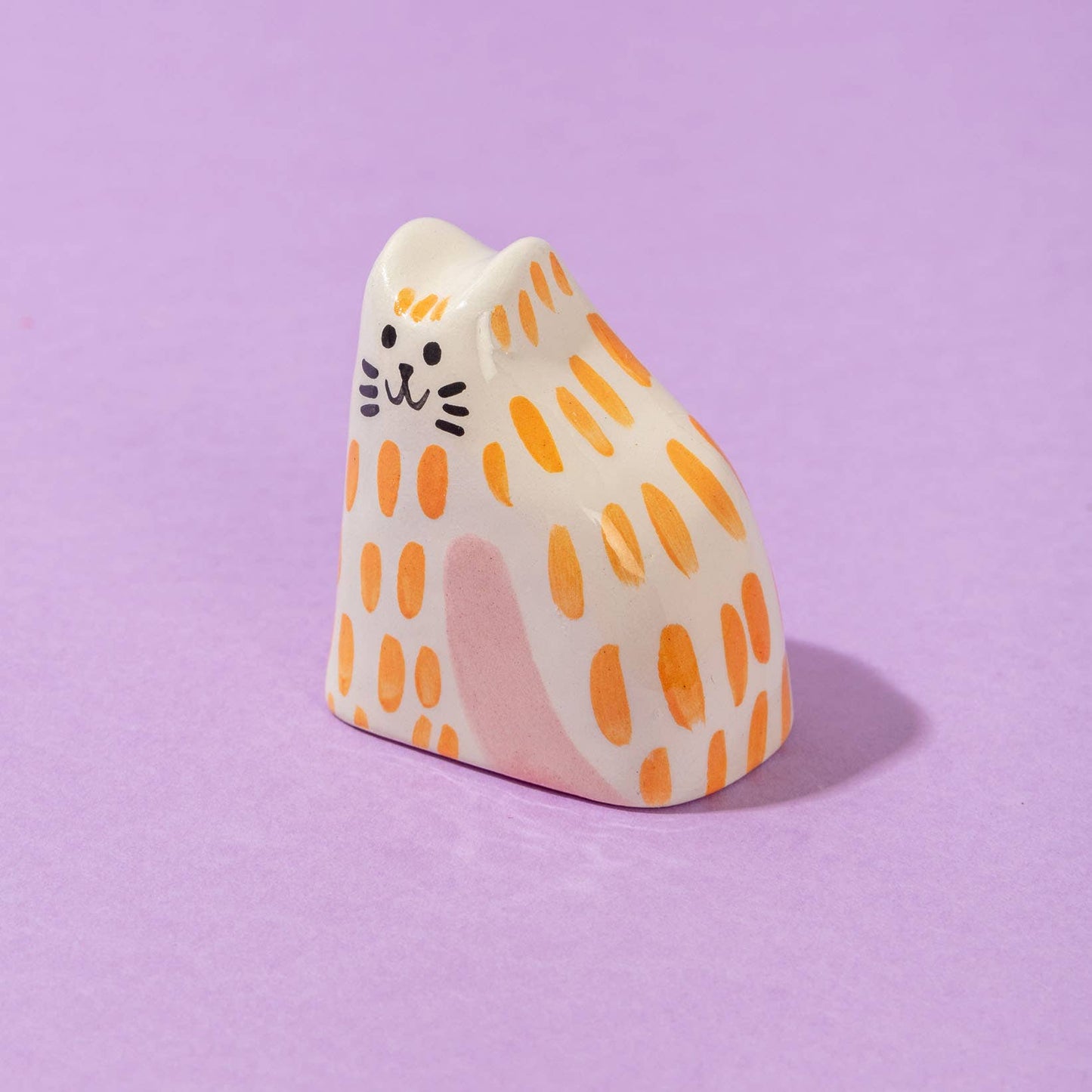 Kleine orange Katze / Keramikfigur