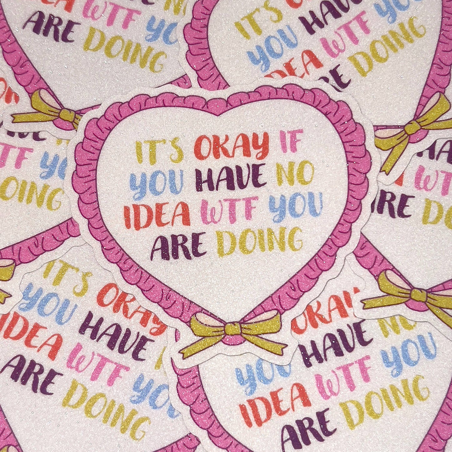 It's okay - Sand Glitzer Vinyl Sticker