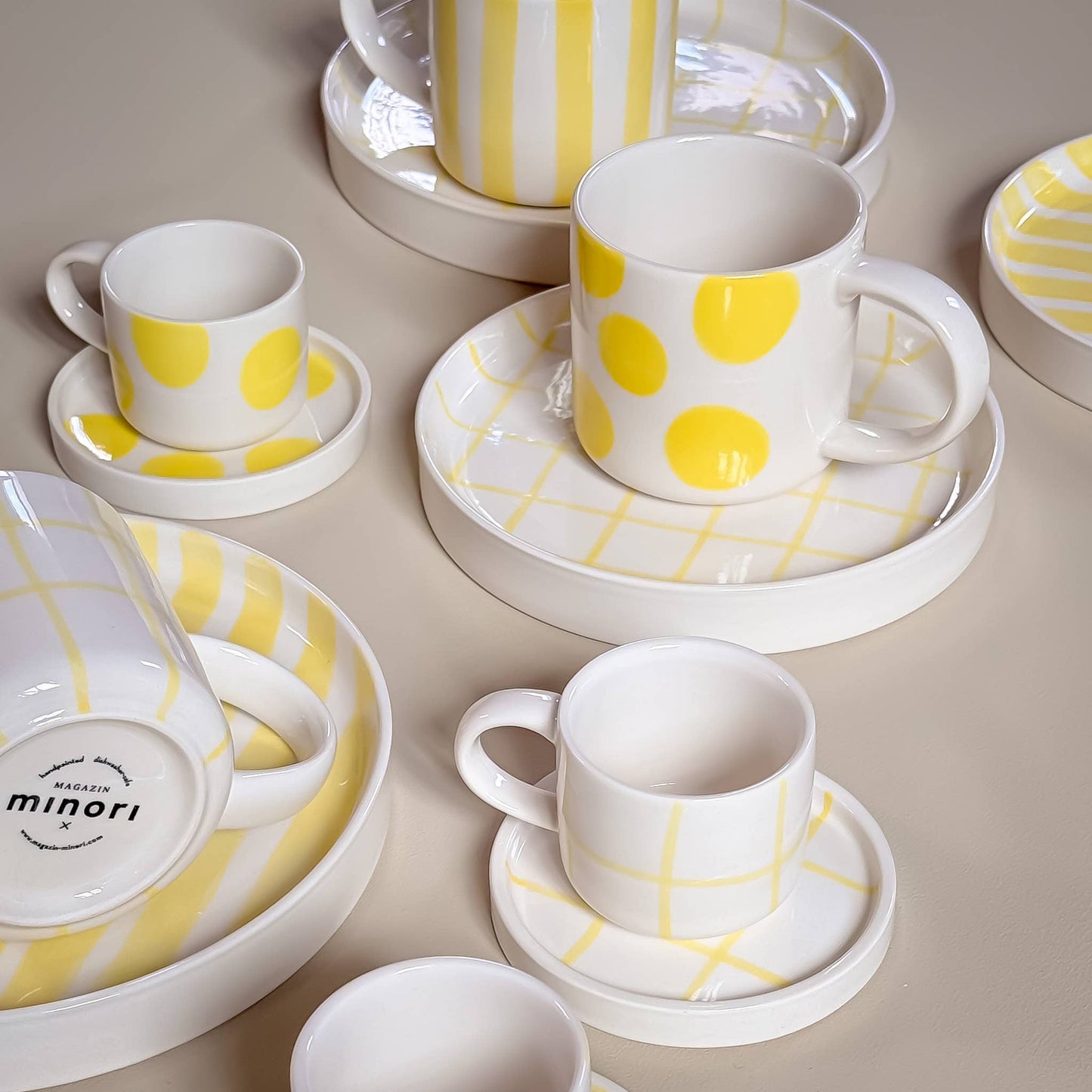 Espresso  Stripes - spiaggia yellow (2er Set - 4 Teile)