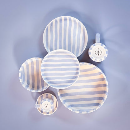 Schale gross  Stripes - morning azzurro