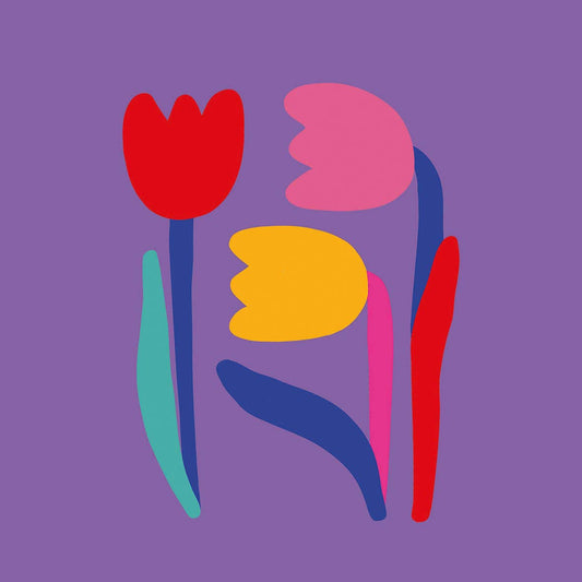 Tulipes Violette Napkin 33x33