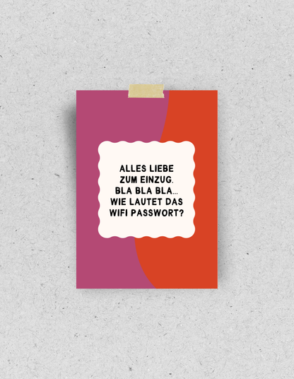 Postkarte "Einzug" | Recyclingpapier