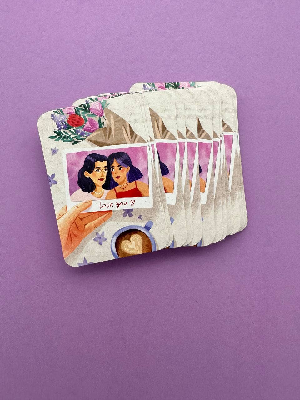 Mini-Einzelkarte 6x9 cm „Foto mit Mama“