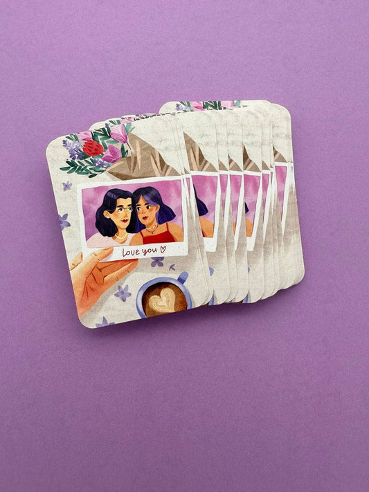 Mini-Einzelkarte 6x9 cm „Foto mit Mama“