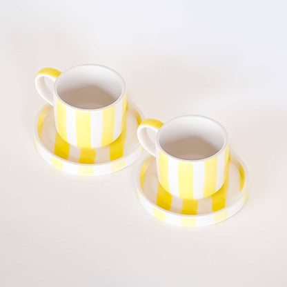 Espresso  Stripes - spiaggia yellow (2er Set - 4 Teile)