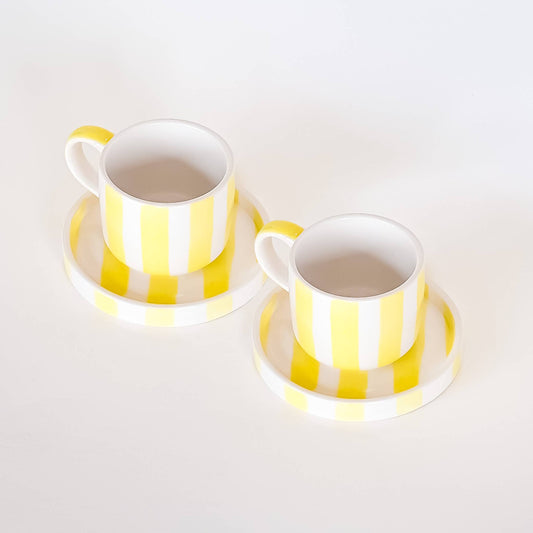 Espresso  Stripes - spiaggia yellow (2er Set - 4 Teile)