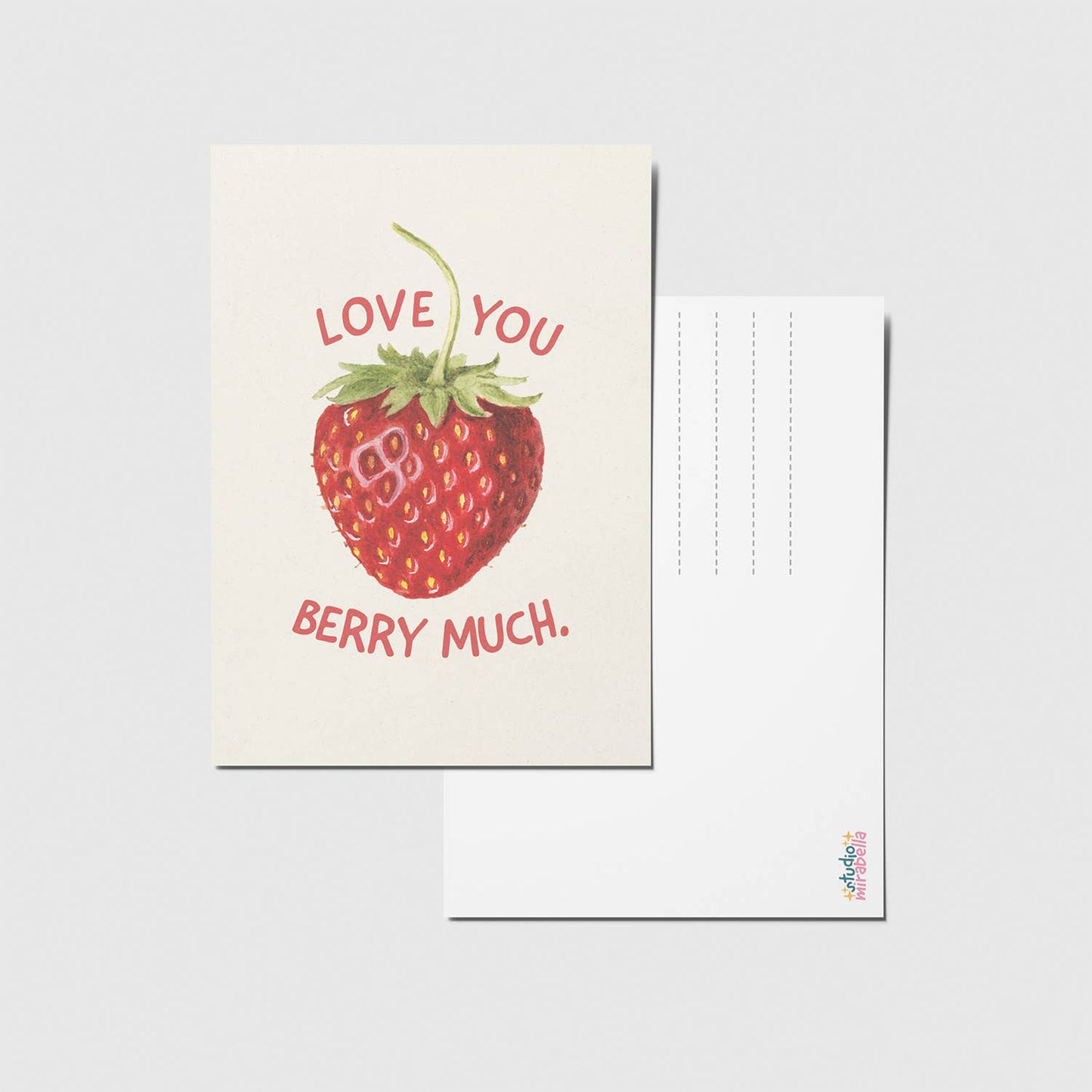 Love you berry much - A6 Postkarte