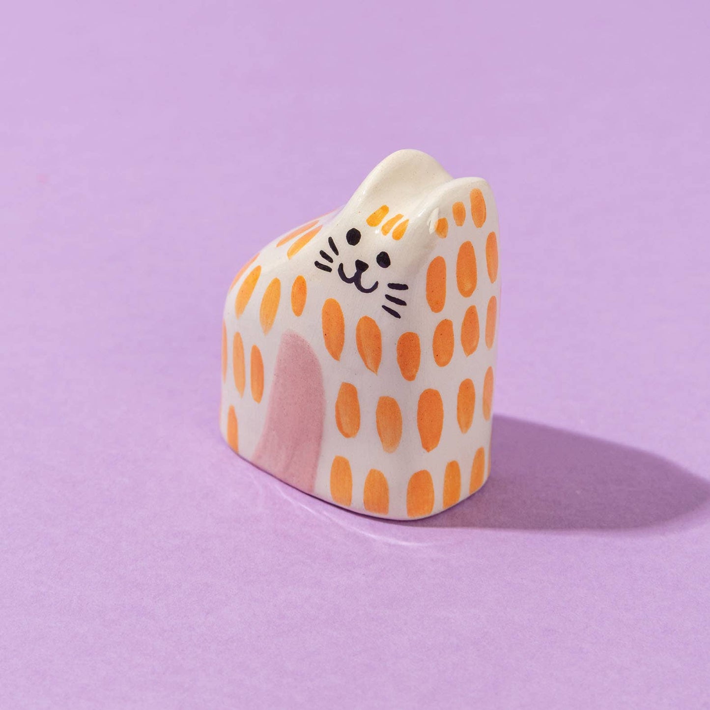 Kleine orange Katze / Keramikfigur