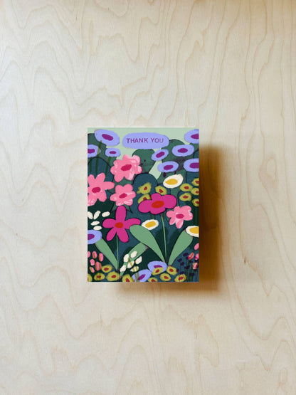 Dankeschön-Blumen Postkarte DIN A6
