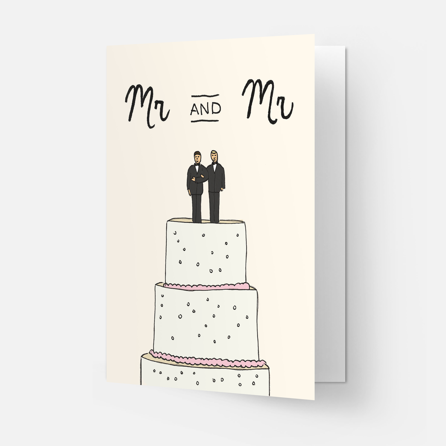 Glückwunschkarte mit Hochzeitstorte