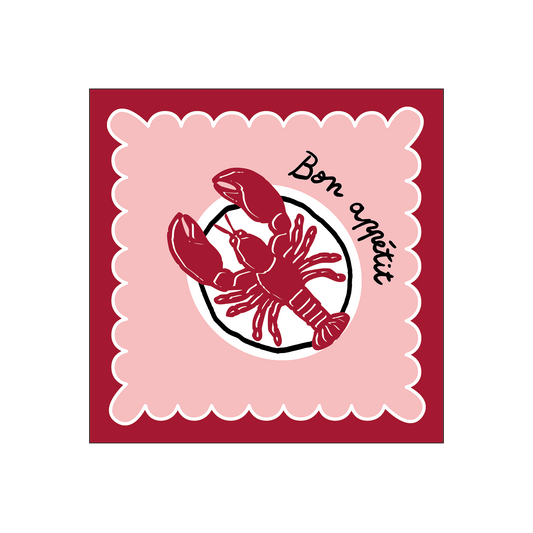 Rote Hummer-Papierserviette x20
