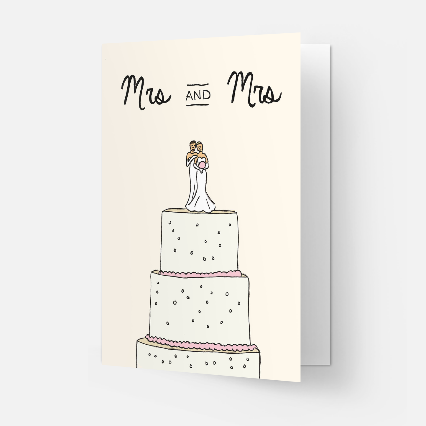 Glückwunschkarte mit Hochzeitstorte
